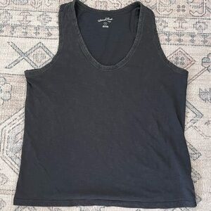 Dark Grey scoop neck tank top